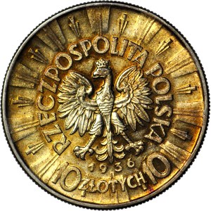 10 zloty 1936, Piłsudski, non oblitéré