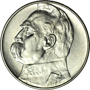 10 zlotys 1937, Pilsudski, beautiful