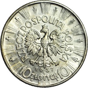 10 zlotych 1937, Pilsudski