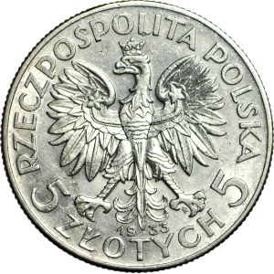 5 zlotych 1933, Head, beautiful