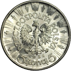 5 zlotys 1935, Pilsudski, minted