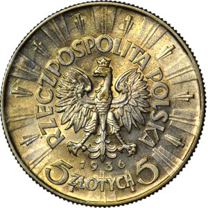 5 zlotys 1936, Pilsudski, minted
