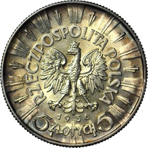 5 zloty 1936, Piłsudski, zecca, magnifico
