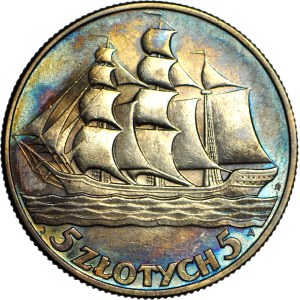 5 zlotys 1936 Sailing ship, beautiful