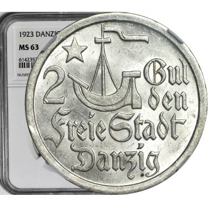 Freie Stadt Danzig, 2 florins 1923, frappé