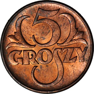 5 pennies 1939, minted
