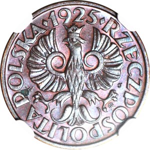 2 grosze 1925, mennicze, kolor BN