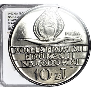 10 złotych 1973, 200-lat KEN, PRÓBA, NIKIEL, PROOFLIKE!