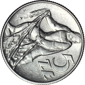 R-, 5 zlotys 1974 Fisherman, SKROLT 80 degrees, rare