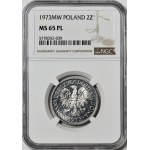 R-, 2 zlaté 1973, bobule, PROOFLIKE