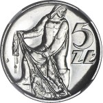 RR-, 5 zlotych 1971, Rybak, PROOFLIKE