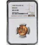 5 groszy 1949, bronz, mincovňa