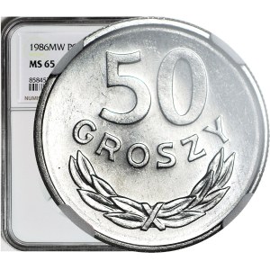 50 groszy 1986, menthe
