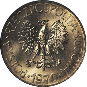 10 zlotych 1970, Tadeusz Kościuszko, thick date, mint