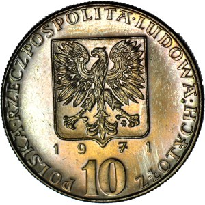 10 zlotys 1971, FAO, mint, light prooflike