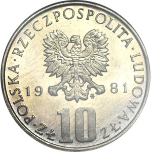 10 zlotych 1981, B. Prus, mint