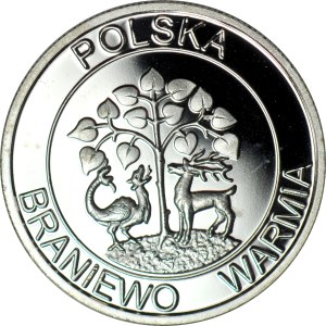 Medal 2013/04/06, John Paul II, Memorial Run, Braniewo, silver plated bronze, rare