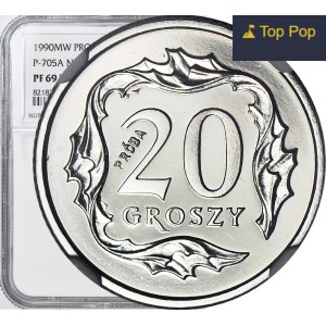 20 groszy 1990, exquisite, SAMPLE, NIKIEL