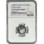 5 penny 1990, squisito, CAMPIONE, nichel
