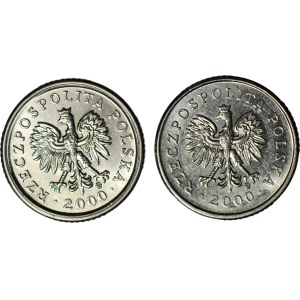 RRR-, 10 groszy 2000, DESTRUKT - szeroka data