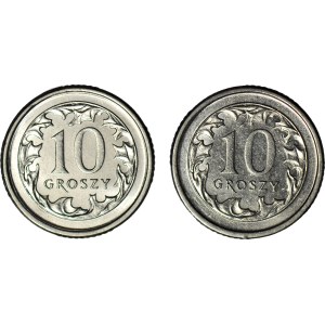 RRR-, 10 groszy 2000, DESTRUKT - szeroka data