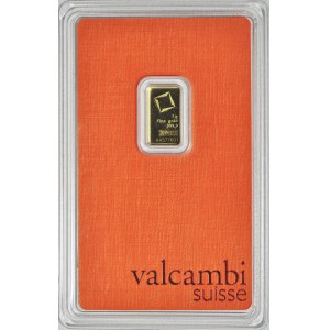 Barretta da collezione Valcambi 1g. Au 999,9