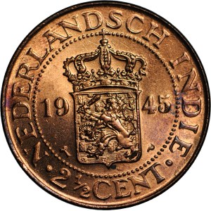 Dutch East Indies, 2 1/2 cents 1945, minted