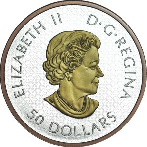 Kanada, Elizabeth II, $50 2021 - Ahornblatt in Bewegung, 5 Oz Ag999 (157,6 Gramm)