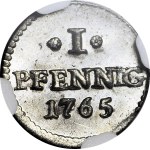 Germany, Saxony, Frederick August III, 1 fenig 1765 C, Dresden, exquisite