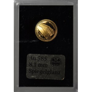 Niemcy, medalik 2013 r., muzeum w Berlinie, złoto 585, 028g.