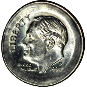 USA, 10 cents 1999, DESTRUCT MINT - broadstrike