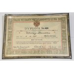 Diploma of GREAT Poland Uprising and other set of documents Stanislaw Wisny