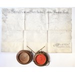 Charles VI Habsburg - imperial document to the magistrate of Brzeg, ca. 1727, with great seal