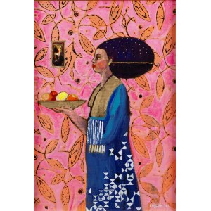 Bartosz Frączek (né en 1974, Częstochowa),  Femme avec des fruits , 2012.