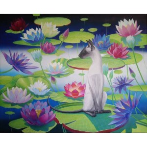 Svitlana Ulka, chat oriental au bord du lac, 2020