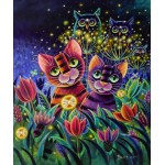 Wieslawa Burnat, Night glow of the garden, 2025