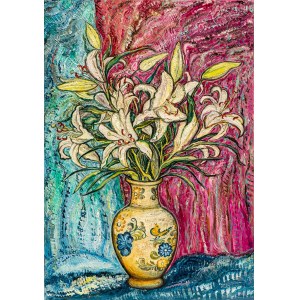 Margaret Heintze-Paszkowicz, Bouquet of white lilies, 2024