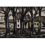 Fryderyk Antoni HAYDER (1905-1990), Domy za drzewami, 1973