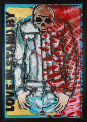 Tomasz KAWIAK (ur. 1943), Love in Stand by, rysunek Covid, 2021