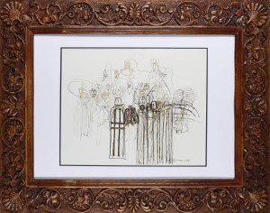 Hugon LASECKI (ur. 1932), Rysunek postaci, 1988