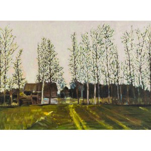 Paweł Daciuk (ur. 1977), Pulsujące drzewa - pejzaż Pachole, 2025