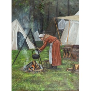 Mikolaj Antolak (b. 2003), Scene from Camp 1410, 2025