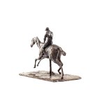 Edgar Degas (1834 Paris - 1917 Paris), Cheval au galop sur le pied droit avec son jockey.