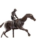 Edgar Degas (1834 Paris - 1917 Paris), Cheval au galop sur le pied droit avec son jockey.