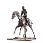 Edgar Degas (1834 Paris - 1917 Paris), Cheval au galop sur le pied droit avec son jockey.