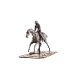 Edgar Degas (1834 Paris - 1917 Paris), Cheval au galop sur le pied droit avec son jockey.