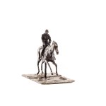 Edgar Degas (1834 Paris - 1917 Paris), Cheval au galop sur le pied droit avec son jockey.