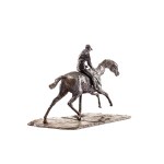 Edgar Degas (1834 Paris - 1917 Paris), Cheval au galop sur le pied droit avec son jockey.