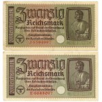 Germany, set of 8 banknotes, 20 marks, 1940–1945