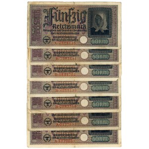 Germany, set of 7 banknotes, 50 marks (1940–1945)